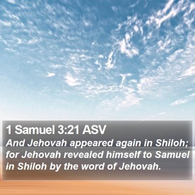 1 Samuel 3:21 ASV Bible Verse Image