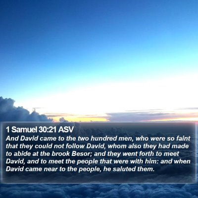 1 Samuel 30:21 ASV Bible Verse Image