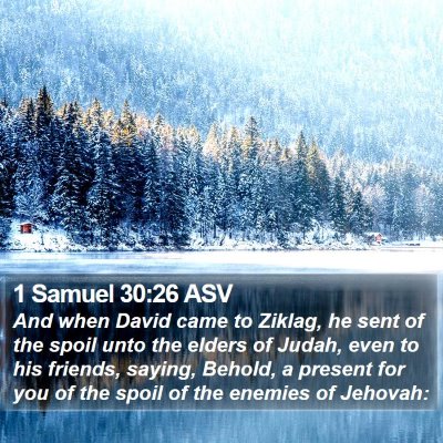 1 Samuel 30:26 ASV Bible Verse Image
