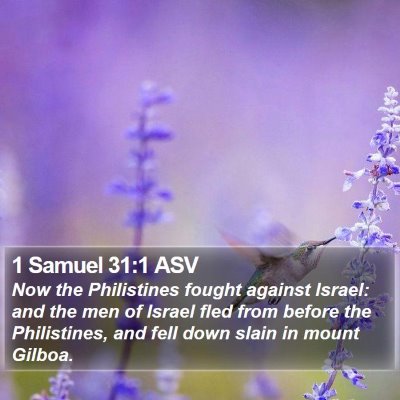 1 Samuel 31:1 ASV Bible Verse Image