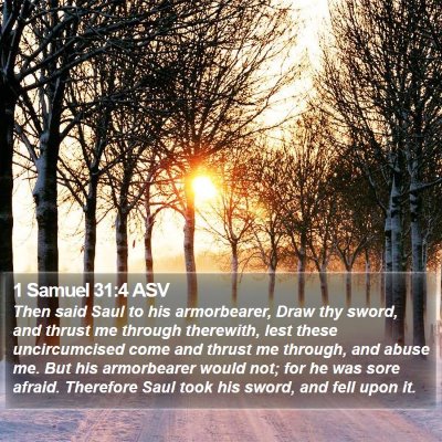 1 Samuel 31:4 ASV Bible Verse Image