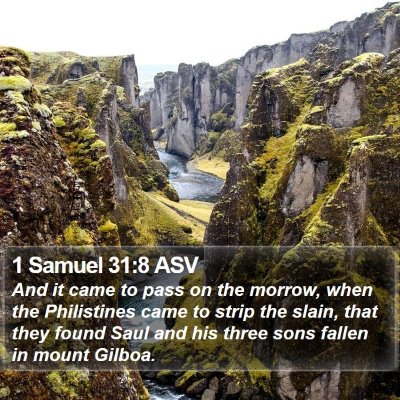 1 Samuel 31:8 ASV Bible Verse Image