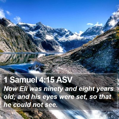 1 Samuel 4:15 ASV Bible Verse Image