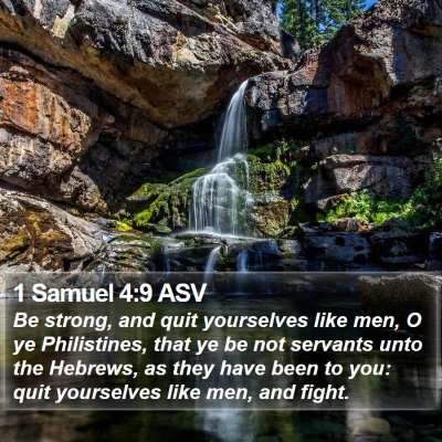 1 Samuel 4:9 ASV Bible Verse Image