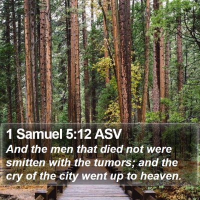 1 Samuel 5:12 ASV Bible Verse Image
