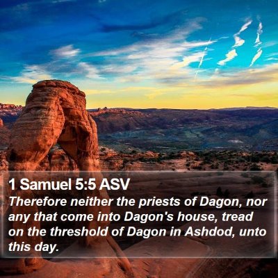 1 Samuel 5:5 ASV Bible Verse Image