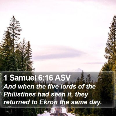1 Samuel 6:16 ASV Bible Verse Image