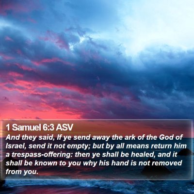 1 Samuel 6:3 ASV Bible Verse Image
