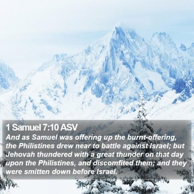 1 Samuel 7:10 ASV Bible Verse Image