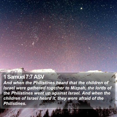 1 Samuel 7:7 ASV Bible Verse Image