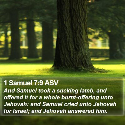 1 Samuel 7:9 ASV Bible Verse Image