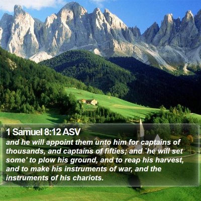 1 Samuel 8:12 ASV Bible Verse Image