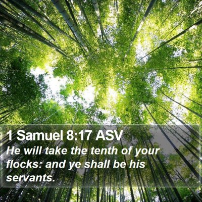 1 Samuel 8:17 ASV Bible Verse Image