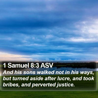 1 Samuel 8:3 ASV Bible Verse Image