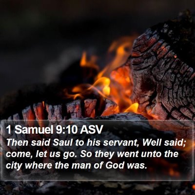 1 Samuel 9:10 ASV Bible Verse Image