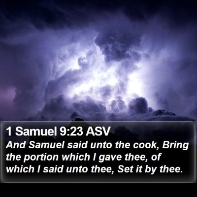 1 Samuel 9:23 ASV Bible Verse Image