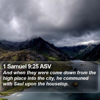 1 Samuel 9:25 ASV Bible Verse Image
