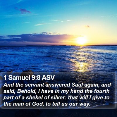 1 Samuel 9:8 ASV Bible Verse Image