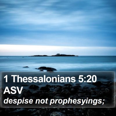 1 Thessalonians 5:20 ASV Bible Verse Image