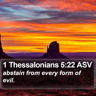 1 Thessalonians 5:22 ASV Bible Verse Image