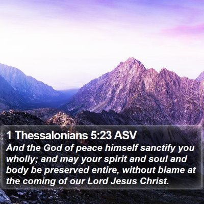 1 Thessalonians 5:23 ASV Bible Verse Image