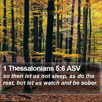 1 Thessalonians 5:6 ASV Bible Verse Image