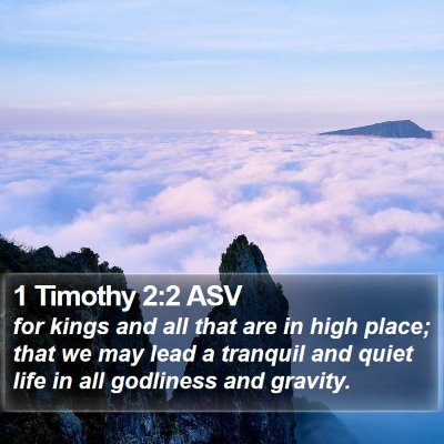 1 Timothy 2:2 ASV Bible Verse Image