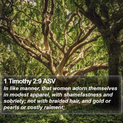 1 Timothy 2:9 ASV Bible Verse Image