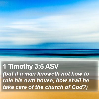 1 Timothy 3:5 ASV Bible Verse Image