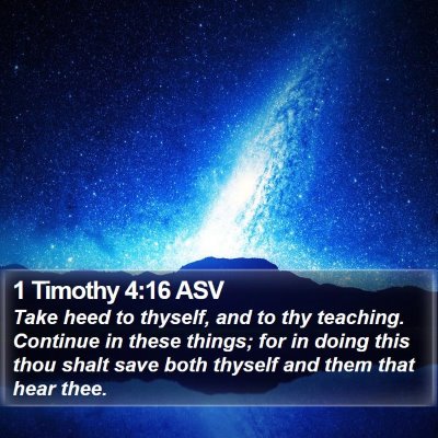1 Timothy 4:16 ASV Bible Verse Image