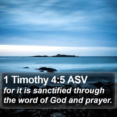 1 Timothy 4:5 ASV Bible Verse Image