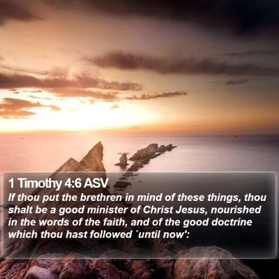 1 Timothy 4:6 ASV Bible Verse Image