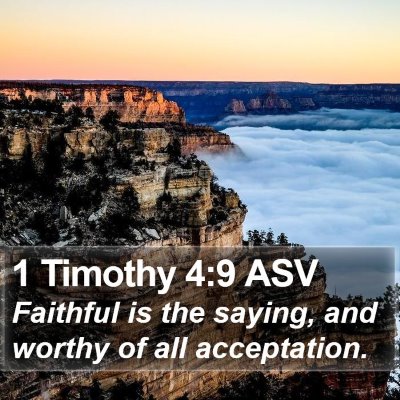 1 Timothy 4:9 ASV Bible Verse Image