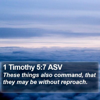 1 Timothy 5:7 ASV Bible Verse Image
