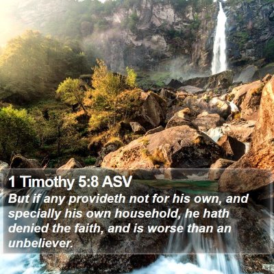 1 Timothy 5:8 ASV Bible Verse Image
