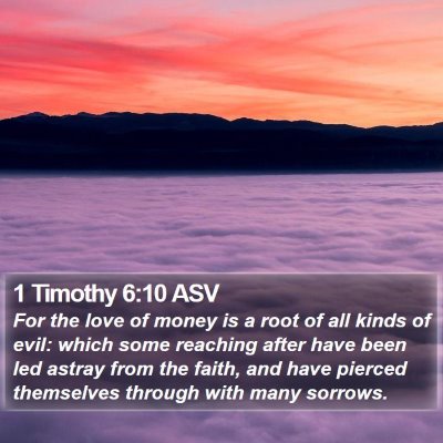 1 Timothy 6:10 ASV Bible Verse Image