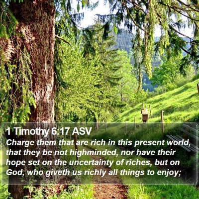 1 Timothy 6:17 ASV Bible Verse Image