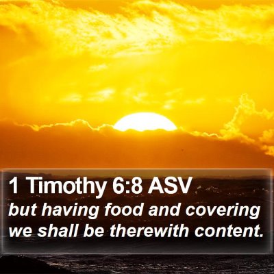 1 Timothy 6:8 ASV Bible Verse Image