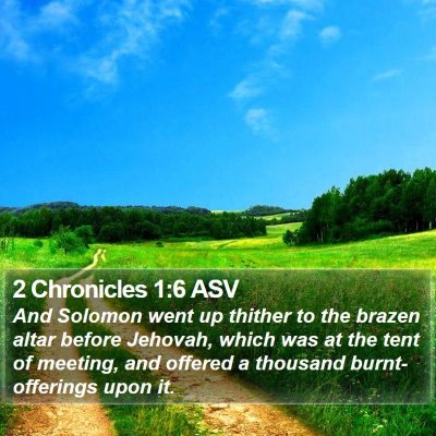 2 Chronicles 1:6 ASV Bible Verse Image