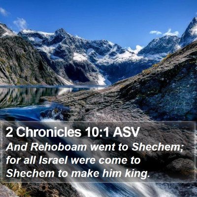 2 Chronicles 10:1 ASV Bible Verse Image