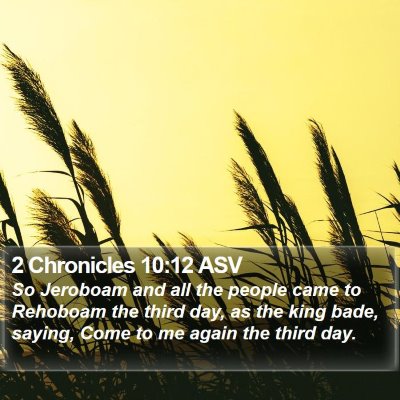 2 Chronicles 10:12 ASV Bible Verse Image