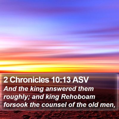 2 Chronicles 10:13 ASV Bible Verse Image