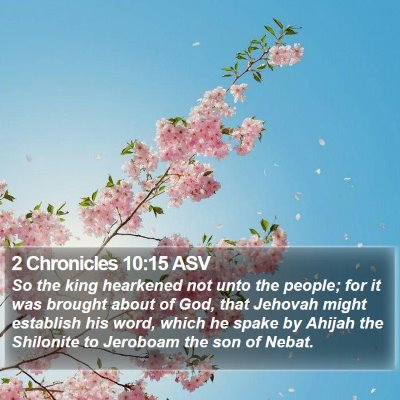 2 Chronicles 10:15 ASV Bible Verse Image
