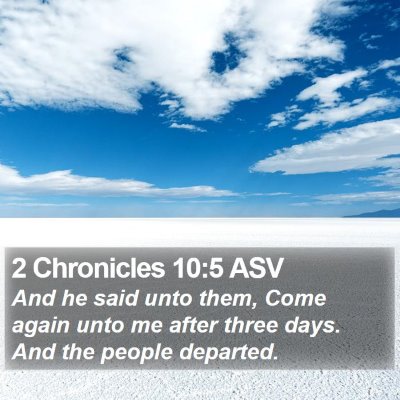 2 Chronicles 10:5 ASV Bible Verse Image