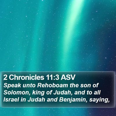 2 Chronicles 11:3 ASV Bible Verse Image
