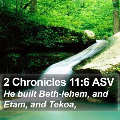 2 Chronicles 11:6 ASV Bible Verse Image