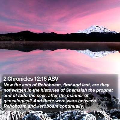 2 Chronicles 12:15 ASV Bible Verse Image