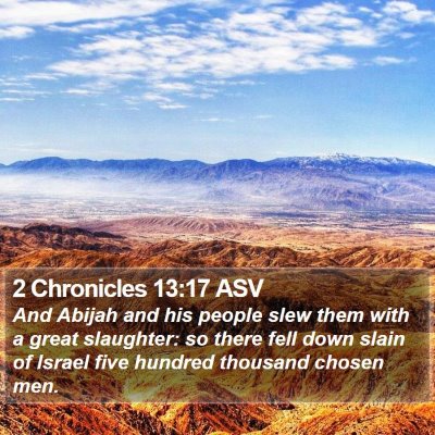 2 Chronicles 13:17 ASV Bible Verse Image