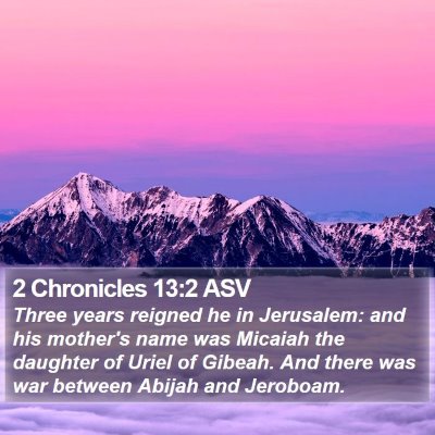 2 Chronicles 13:2 ASV Bible Verse Image