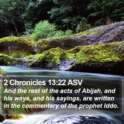 2 Chronicles 13:22 ASV Bible Verse Image
